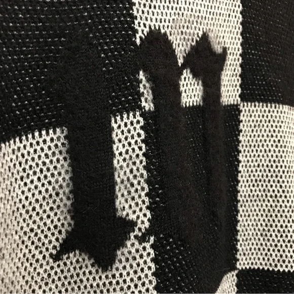 Amiri Logo Check Crew Mohair Cashmere Sweater Black White XXL Brand New With Tag - Picture 11 of 15
